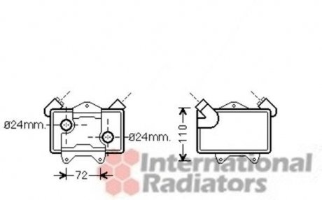 Радиатор масляный MB W202 25TD 95-00 Van Wezel 30003477