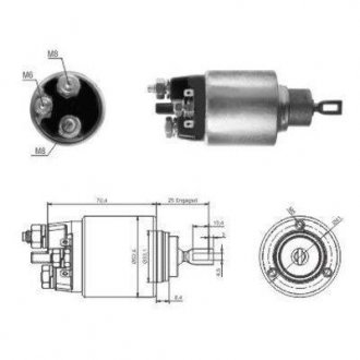 MEATDORIA DB Втягуюче реле стартера 124 T-Model 300 TE 4-matic -93, S-CLASS (W126) 260 SE (126.020) -91 MEAT&DORIA 46061 (фото 1)