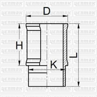 Робоча втулка циліндра CITROEN 1.4 (размер отв. 75 / STD)(205 GR-405-309-306) YENMAK 51-05873-000