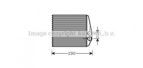 OPEL радіатор опалення Signum, Vectra C, Fiat Croma 05-, Cadillac, Saab AVA COOLING OLA6355 (фото 1)