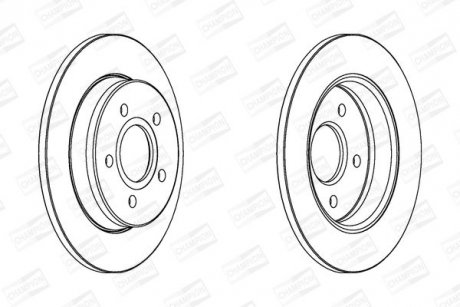 MAZDA диск гальмівний задн.Mazda 3,Ford Focus II,C-Max CHAMPION 562361CH