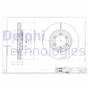 ISUZU Гальмівний диск передн. D-MAX I 02-, D-MAX II 12- Delphi BG4175