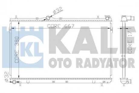 HYUNDAI Радиатор охлаждения Coupe,Lantra II 1.5/2.0 96- Kale 372400