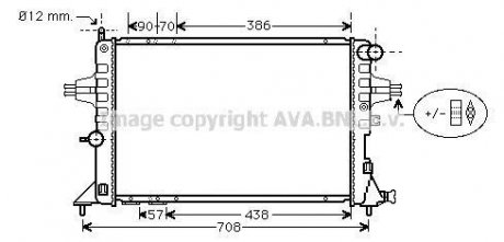 AVA OPEL Радіатор охолодження двиг. ASTRA G 1.7 TD 98- AVA COOLING OLA2252