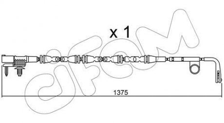 LAND ROVER датчик зносу передн. гальм. колодок CIFAM SU.315 (фото 1)