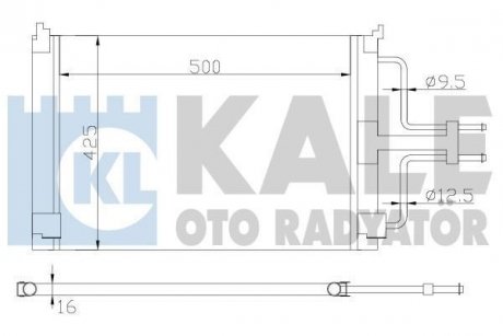 RENAULT радіатор кондиціонера Laguna I 95- Kale 342845 (фото 1)