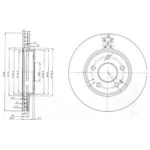 DB диск гальмів.передн.W169 04-,W245 05- Delphi BG3909