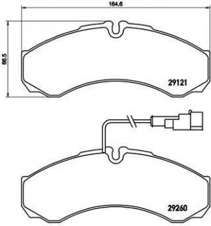 Колодки гальмівні дискові (комплект 4 шт) BREMBO P56069 (фото 1)