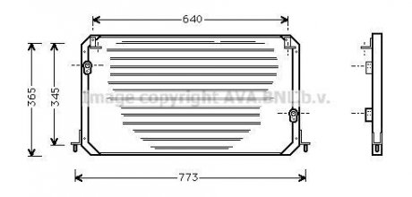 AVA TOYOTA Конденсатор кондиціонера CAMRY 2.2 91-, 3.0 91-, LEXUS AVA COOLING TO5224 (фото 1)