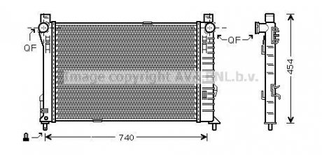 AVA DB Радіатор охолодження двиг. W203, S203 AVA COOLING MS2338