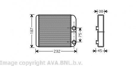 AVA VOLVO Радіатор опалення S40 I, V40 AVA COOLING VO6129