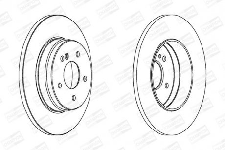 DB диск гальмівний задній W/S210 96- CHAMPION 562051CH (фото 1)