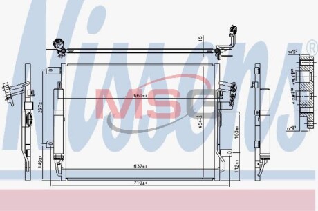 LAND ROVER Радіатор кондиціонера (конденсатор) з осушувачем RANGE ROVER III 3.6 D 06- NISSENS 940481