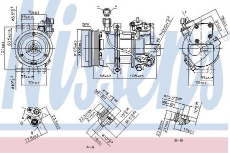 MITSUBISHI Компресор кондиціонера COLT CZC VI 1.5 06-, COLT VI 1.1-1.5 04-, SMART NISSENS 890077