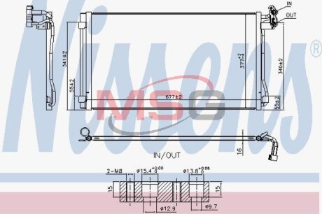 VW Радіатор кондиціонера (конденсатор) з осушувачем SHARAN 1.4, 2.0 13-, SEAT NISSENS 940793