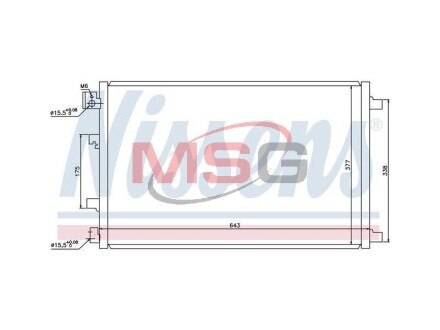 NISSAN Радіатор кондиціонера (конденсатор) без осушувача Qashqai 1.6 07- NISSENS 940038