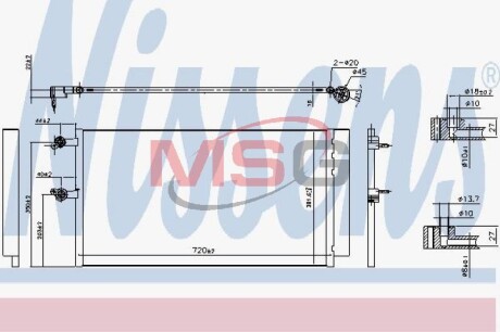 VOLVO Радіатор кондиціонера (конденсатор) з осушувачем XC90 II 14- NISSENS 940743 (фото 1)