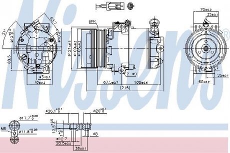 OPEL Компресор кондиціонера ASTRA G, CORSA C, MERIVA A NISSENS 89042