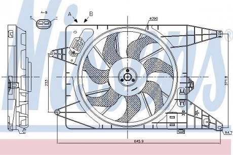 RENAULT Вентилятор радіатора Logan, Sandero 1.5dci 11- NISSENS 85890