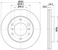 PRO MITSUBISHI Диск гальмівний передн. Pajero 3.2DI-D 07-,3.8 V6 07- HELLA 8DD 355 119-071 (фото 1)