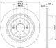 PRO HIGH CARBON KIA Гальмівний диск задн. STINGER 2.0 17-, GENESIS HELLA 8DD 355 132-661 (фото 1)