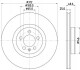 PRO VW Гальмівний диск передн. POLO VI 17- HELLA 8DD 355 132-011 (фото 1)