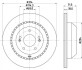 Гальмівний диск задн. Kia Sorento 15- HELLA 8DD 355 131-881 (фото 1)