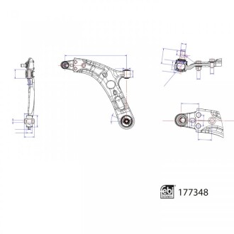 Важіль підвіски (передній) (L) Hyundai Elantra/i30 1.4/1.6/1.6CRDi 11- FEBI BILSTEIN 177348