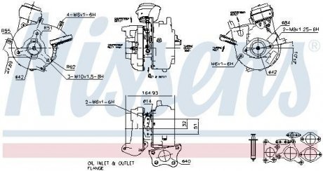 NISSAN Турбіна NAVARA NP300 2.5 05-, PATHFINDER III 2.5 05- NISSENS 93056