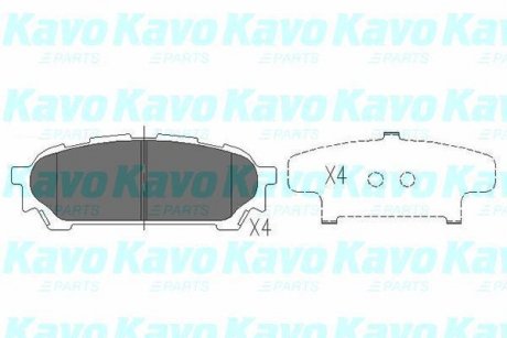 Колодки гальмівні (задні) Subaru Impreza/Forester 99- (Akebono) KAVO KBP-8019 (фото 1)
