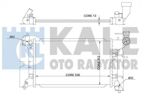 TOYOTA радіатор охолодження Corolla 1.4/1.6 01- Kale 366200 (фото 1)