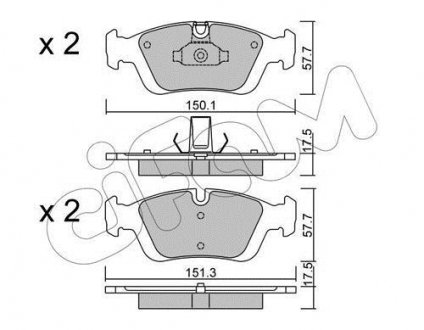 BMW Гальмівні колодки передн. 3 (E46), Z3 Roadster (E36), Z4 Roadster (E85) CIFAM 822-312-0