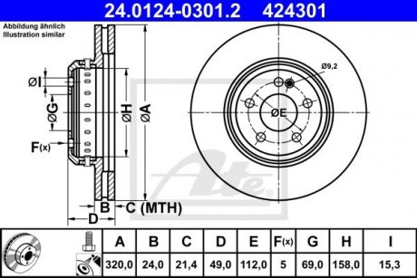 Гальмівний диск ATE 24.0124-0301.2