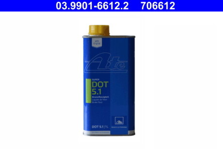 Рідина гальмівна Super DOT 5.1 (1L) ATE 03.9901-6612.2