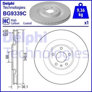AUDI диск гальм. задн. A6 20- Delphi BG9339C (фото 1)