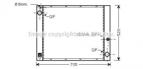 LAND ROVER Радіатор охолодження двиг. Range Rover III 3.0d 02- AVA COOLING AU2183 (фото 1)