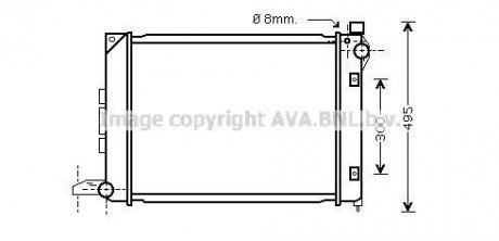 AVA LAND ROVER Радіатор охолодження двиг. Freelander 2.0DI 98- AVA COOLING AU2164 (фото 1)