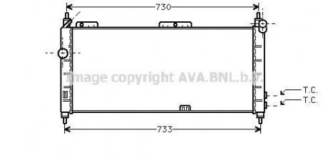 AVA OPEL Радиатор охлаждения Combo, Corsa B 1.2/1.6 AVA COOLING OLA2203