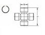 Хрестовина 24,0x63,3 ALFA ROMEO/BMW Spider/3 "1,3-3,4 "64-95 SPIDAN U041 (фото 2)