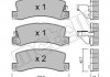 Колодки гальмівні (задні) Toyota Camry 91-01/Avensis 97-03/Celica 93-99/Lexus ES 89-01/RX 98-03 Metelli 22-0161-0 (фото 1)