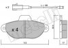 Колодки гальмівні (передні) Fiat 500 07-/Ford Ka 08- (+датчики L=195mm) Metelli 22-0159-3 (фото 1)