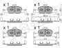 Колодки гальмівні (передні) Audi A4 15-/A5 16-/A6 18-/A7 16-/Q5 16- Metelli 22-1126-0 (фото 1)