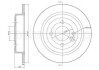 Диск гальмівний (задній) Mini Cooper (R50/R53) 01- (259x9.9) Metelli 23-0667C (фото 1)