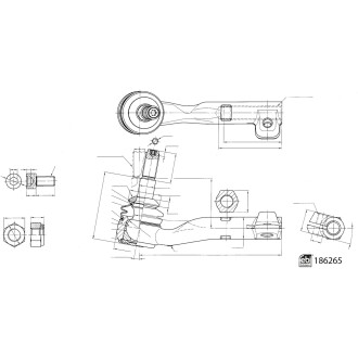 Накінечник тяги рульової (R) BMW 3 (G20/G80/G28) 18- B47/B48/B58 FEBI BILSTEIN 186265