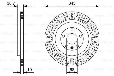 FORD диск гальм. задній Explorer 3,5 10- BOSCH 0986479W54 (фото 1)