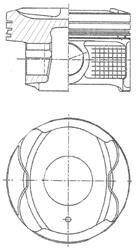 Поршень с кольцами TOYOTA/PSA 71,50 1.0 12V VTi KOLBENSCHMIDT 41250610