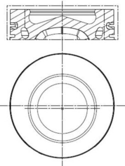 Поршень з кільцями VAG 79.75 1.6TDI 12- MAHLE / KNECHT 028 PI 00140 001