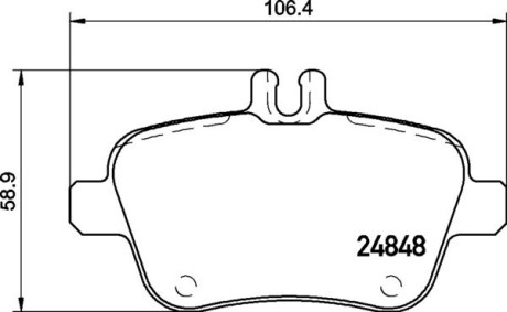 Гальмівні колодки зад. Infinity Q30/QX30 15-/MB A-class/B-class 11-18 BREMBO P 50 140 (фото 1)