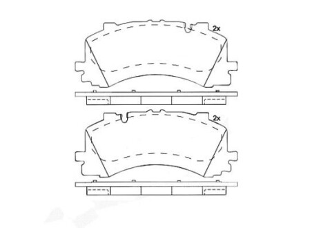 Гальмівні колодки пер. AUDI A6/Q8 18-/A7 17-/Q7 15- BREMBO P 85 170