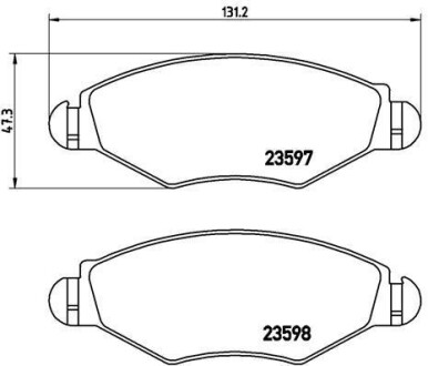 Гальмівні колодки пер. Peugeot 206/306 94- BREMBO P 61 063